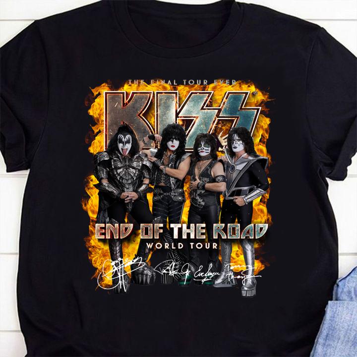 The Final Tour Ever Kiss End Of The Road World Tour Signature t-shirt shirt