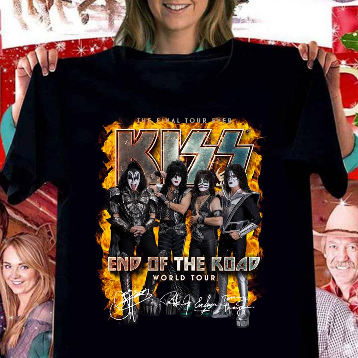 The Final Tour Ever Kiss End Of The Road World Tour Signature t-shirt woman shirt