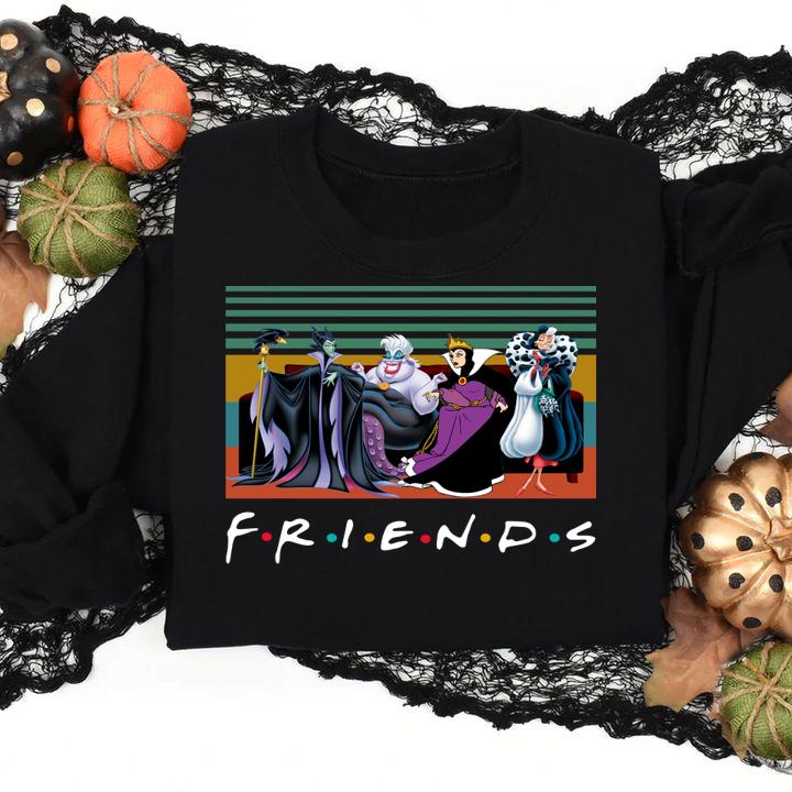 Disney Villains Characters Friends Vintage t-shirt sweatshirt