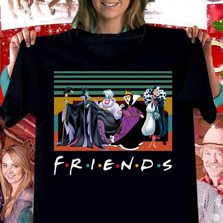 Disney Villains Characters Friends Vintage t-shirt woman shirt