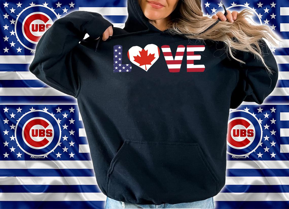 Canada USA Flag Heart Canadian Americans Love t-shirt hoodie