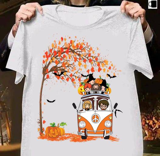 Harry Potter Chibi Character Halloween Hippie Car Autumn t-shirt shirt