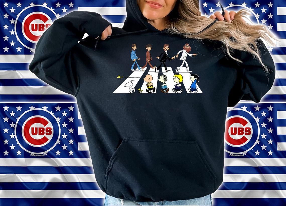 The Beatles and Peanuts Abbey Road t-shirt hoodie