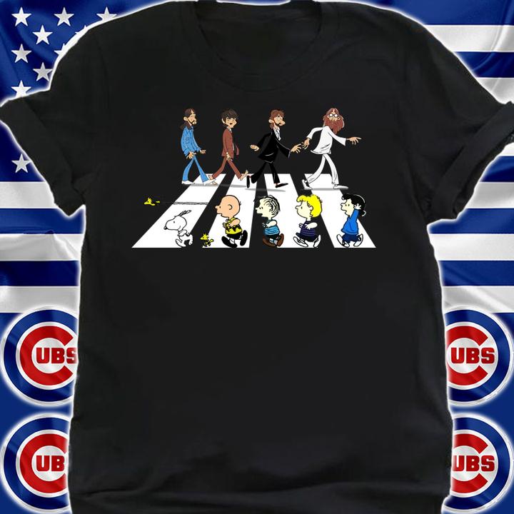 The Beatles and Peanuts Abbey Road t-shirt shirt