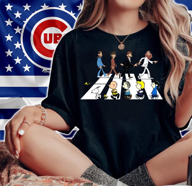 The Beatles and Peanuts Abbey Road t-shirt woman shirt