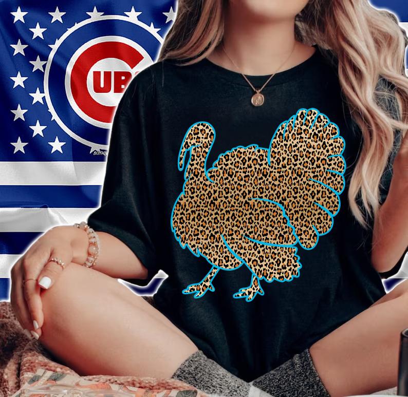 Turkey Wild Gobbler Leopard pattern t-shirt woman shirt