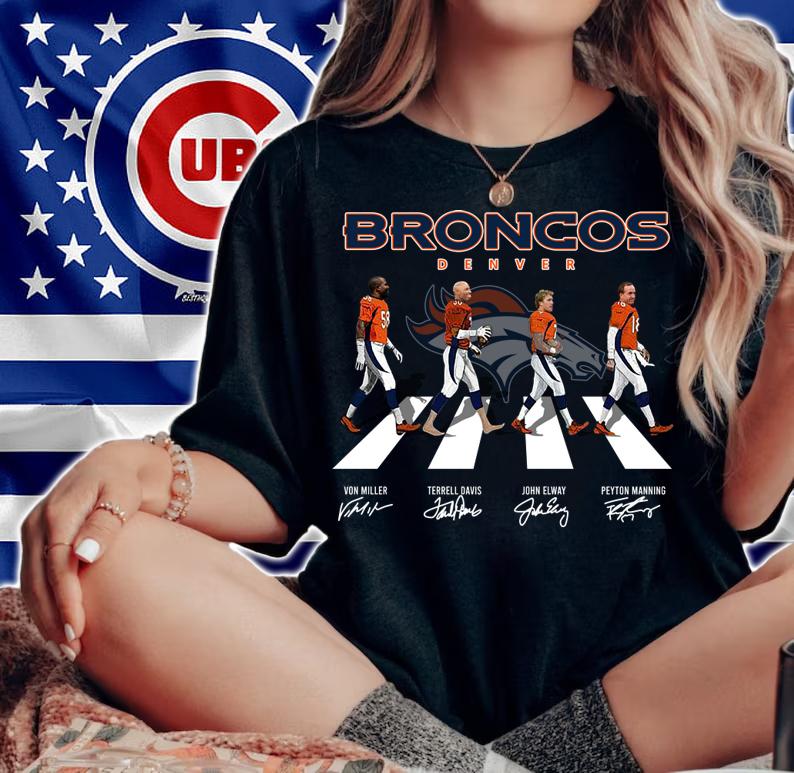 Broncos Denver Abbey Road Signatures t-shirt woman shirt