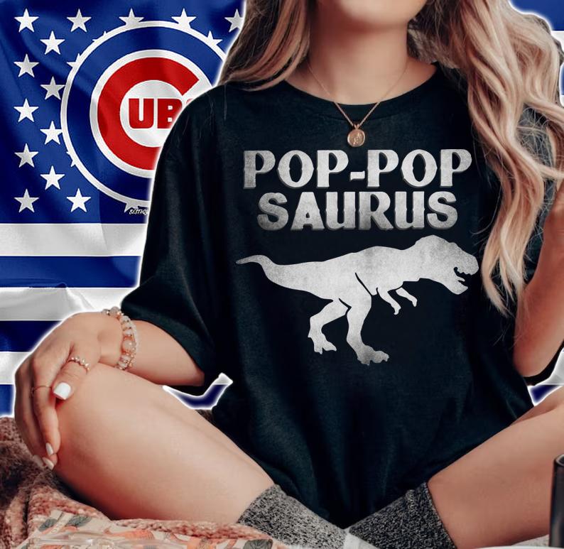 PopPop Dino Grandpa T-rex Fathers Day t-shirt woman shirt