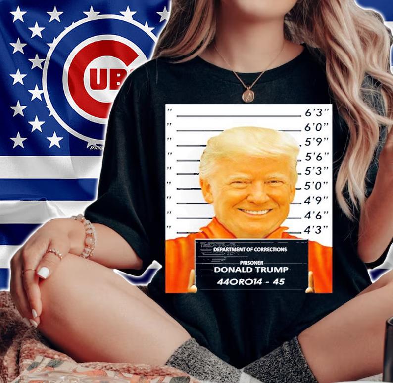 Department Of Corrections Prisoner Donald Trump 44ORO 14 45 t-shirt woman shirt