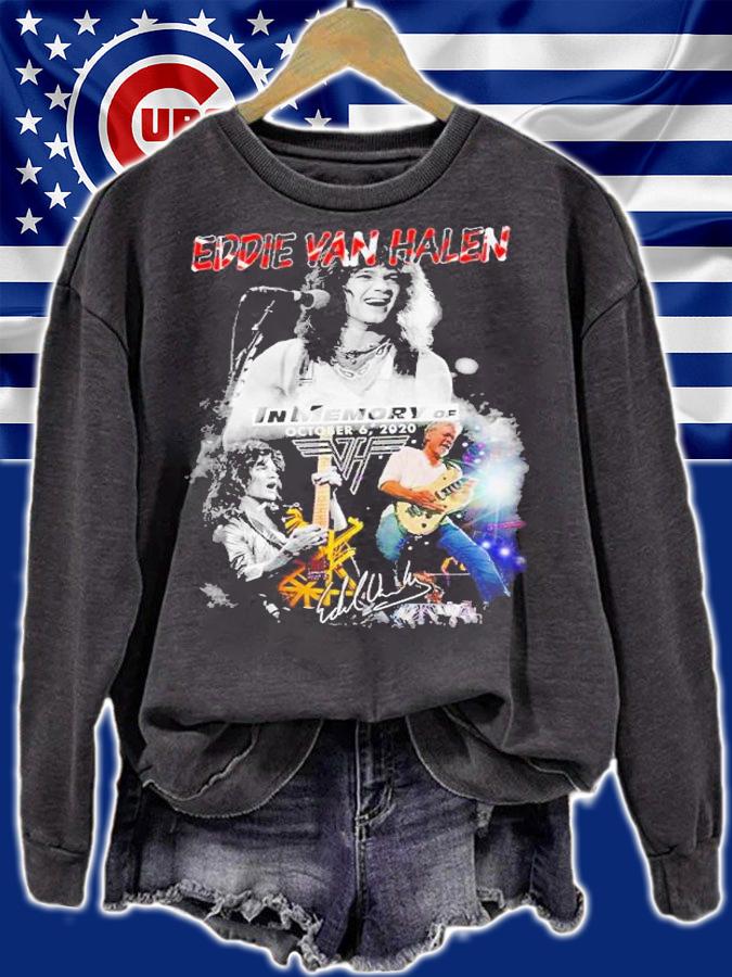 Eddie Van Halen In Memory Of October 6 2020 Signature.Jpg t-shirt sweatshirt