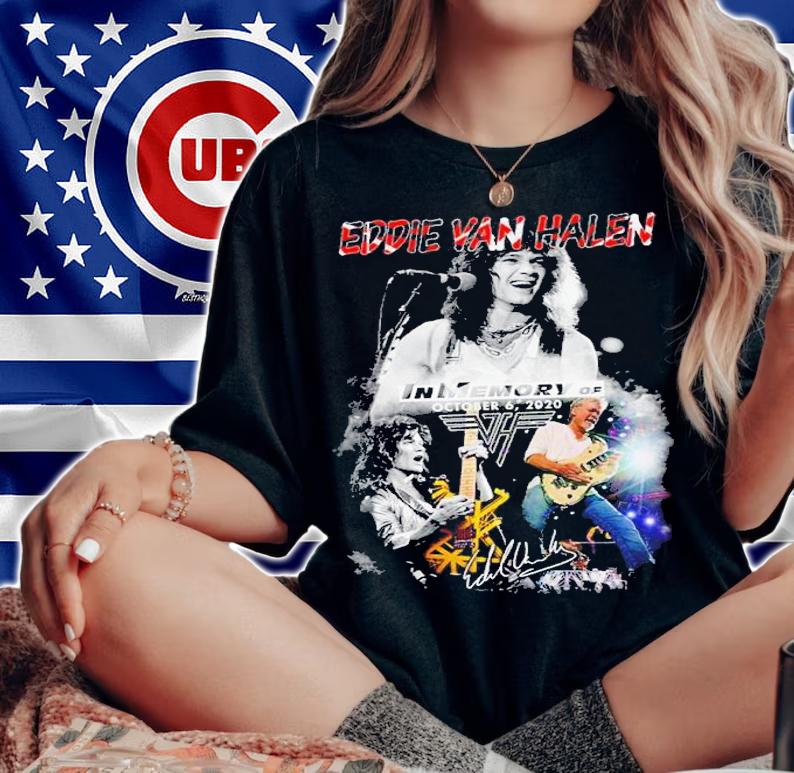 Eddie Van Halen In Memory Of October 6 2020 Signature.Jpg t-shirt woman shirt