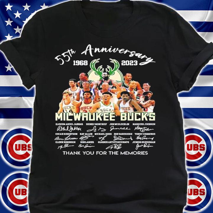 55th anniversary 1968 2023 Milwaukee Bucks thank you for the memories shirt t-shirt shirt