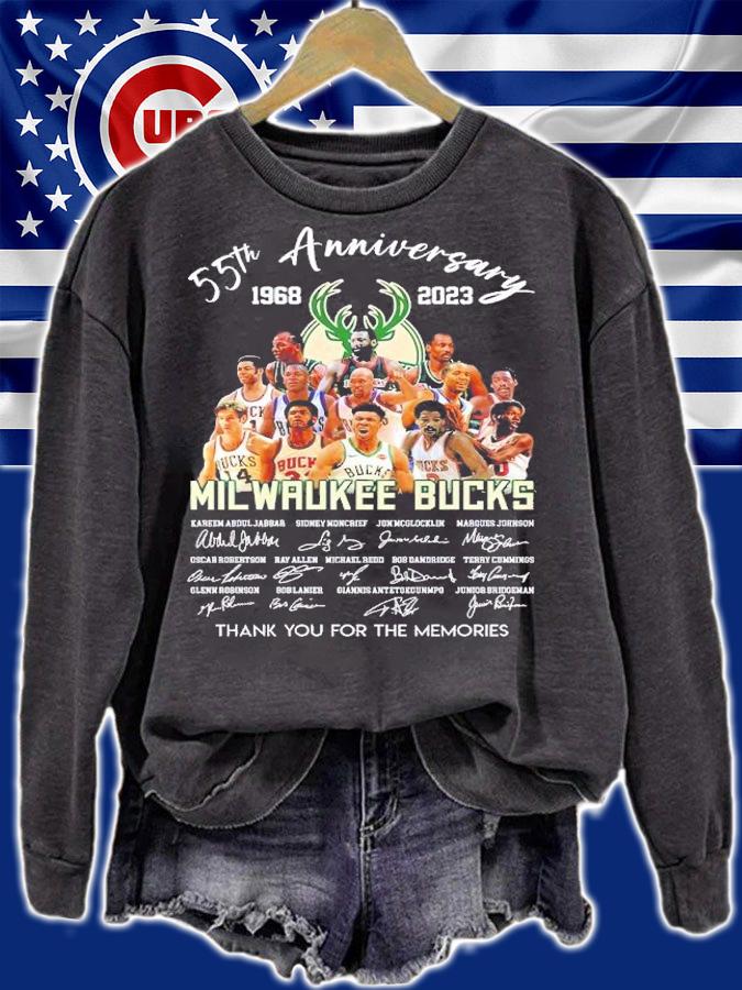 55th anniversary 1968 2023 Milwaukee Bucks thank you for the memories shirt t-shirt sweatshirt
