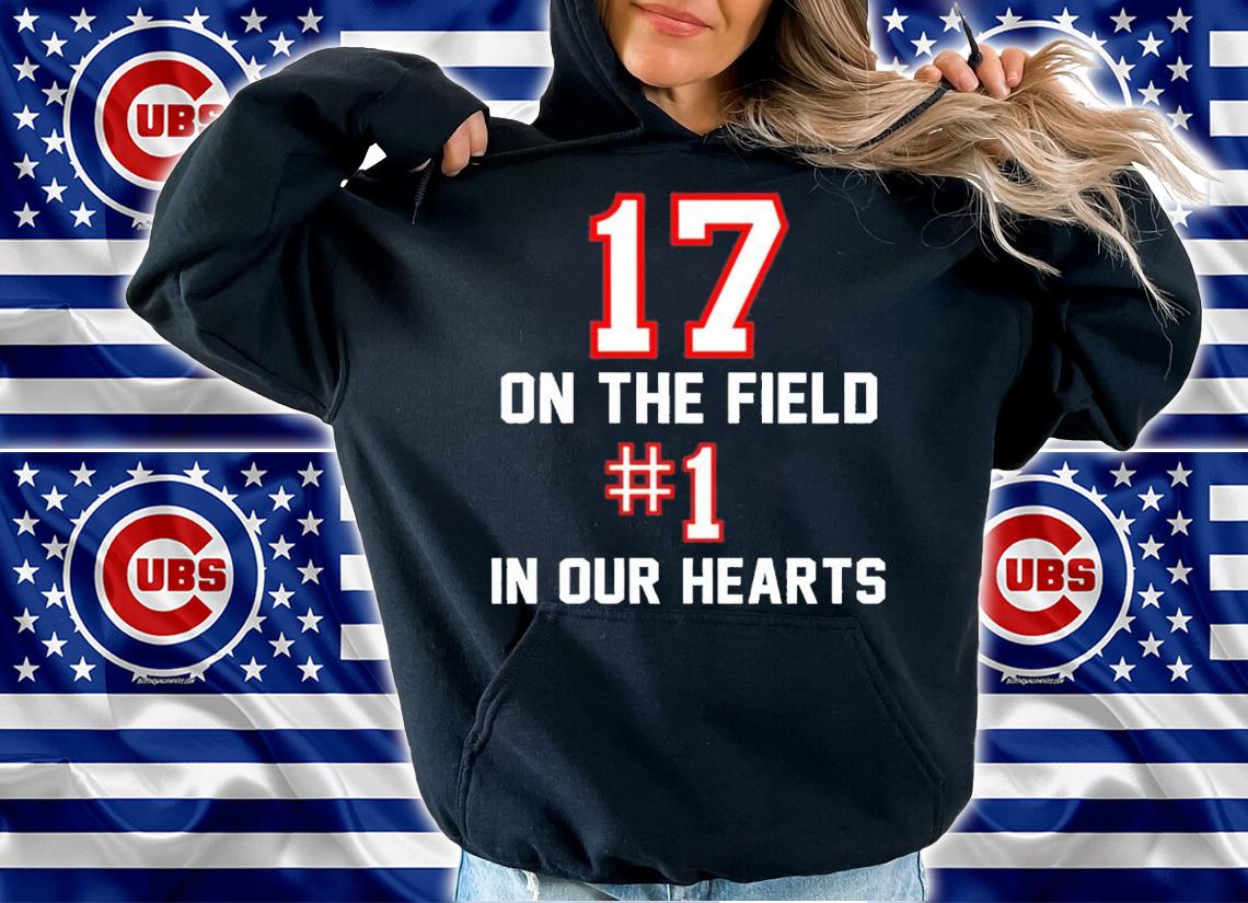 Buffalo Bills Josh Allen #17 On the Field #1 In our Hearts shirt t-shirt hoodie