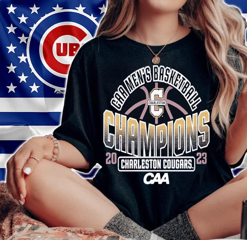 Charleston Cougars 2023 CAA Men's Basketball Champions shirt t-shirt woman shirt