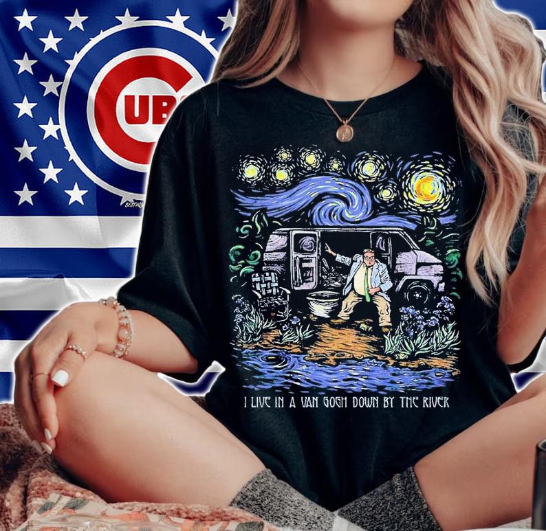 I live in a Van Gogh shirt t-shirt