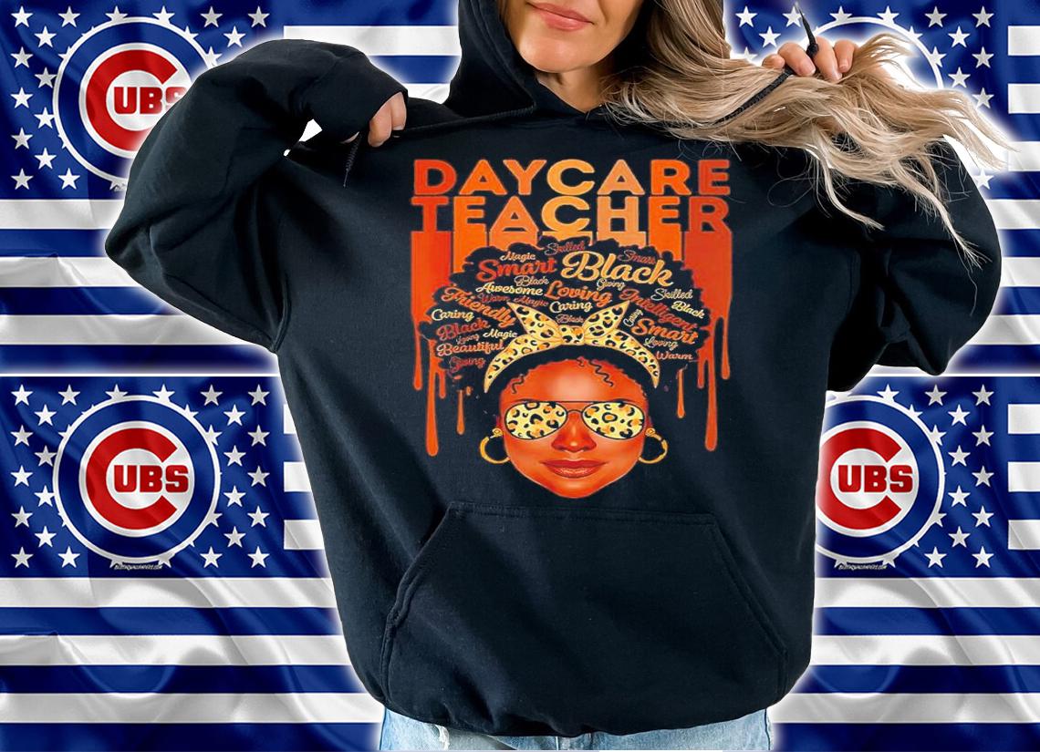 Black Daycare Teacher Love Melanin Leopard Glasses shirt t-shirt hoodie