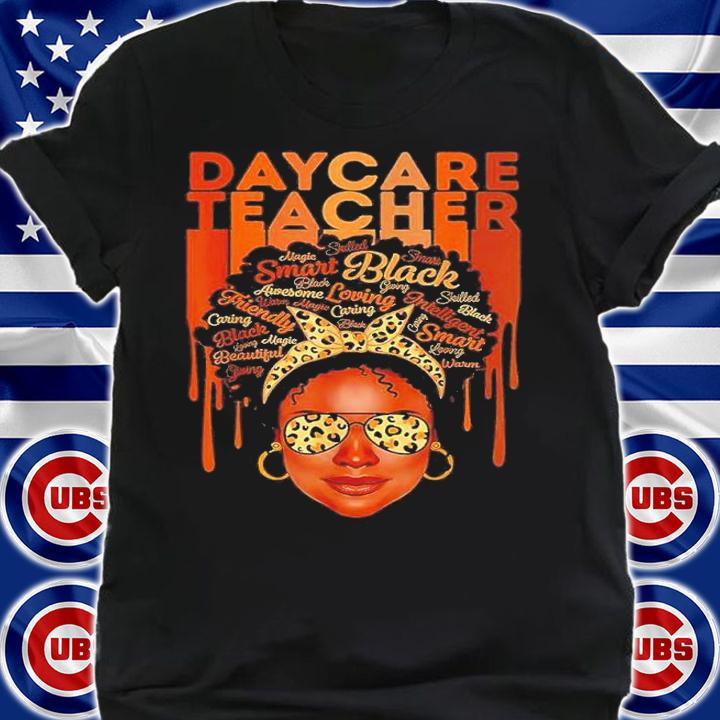 Black Daycare Teacher Love Melanin Leopard Glasses shirt t-shirt shirt