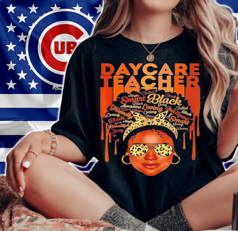 Black Daycare Teacher Love Melanin Leopard Glasses shirt t-shirt woman shirt