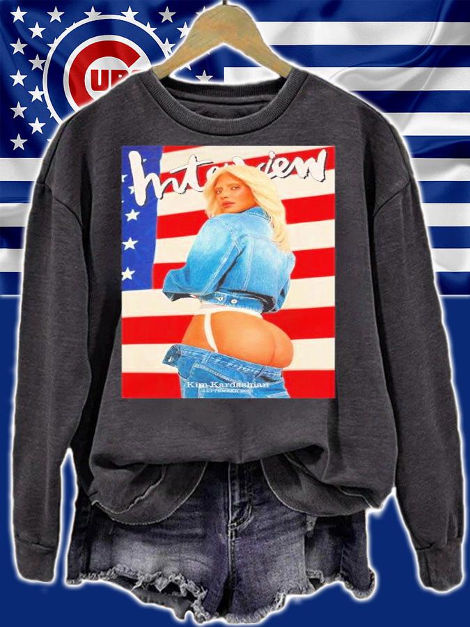 Kim Kardashian American Flag Naked Butt Shirt t-shirt