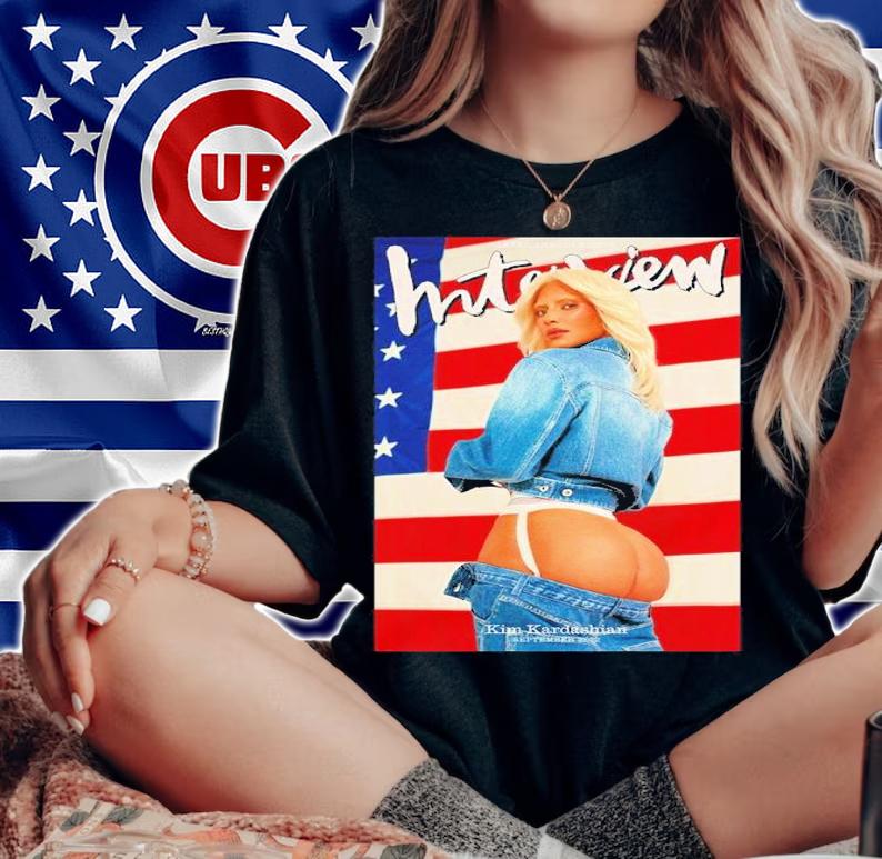 Kim Kardashian American Flag Naked Butt Shirt t-shirt