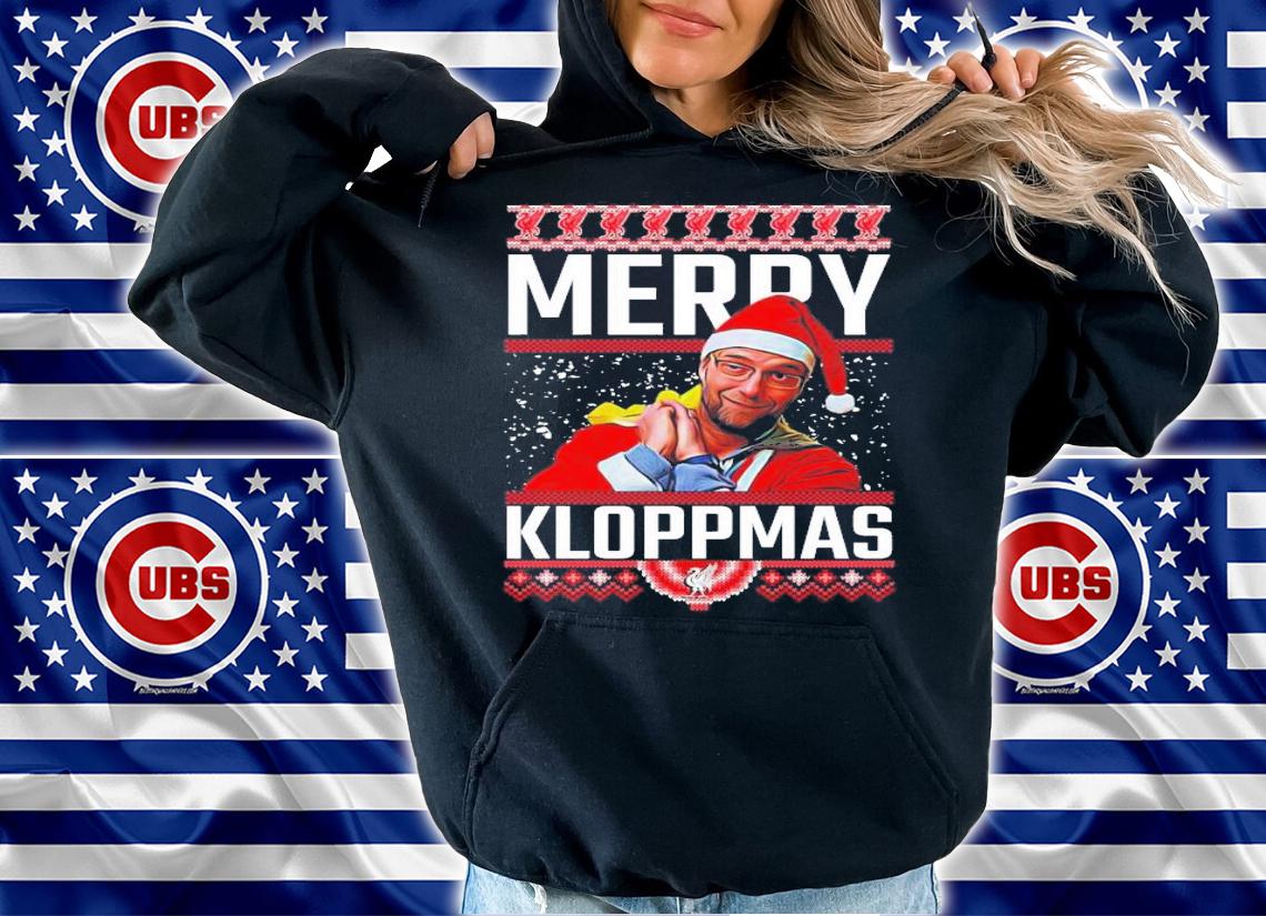 Merry Kloppmas Jurgen Klopp LFC Liverpool Christmas T-Shirt t-shirt