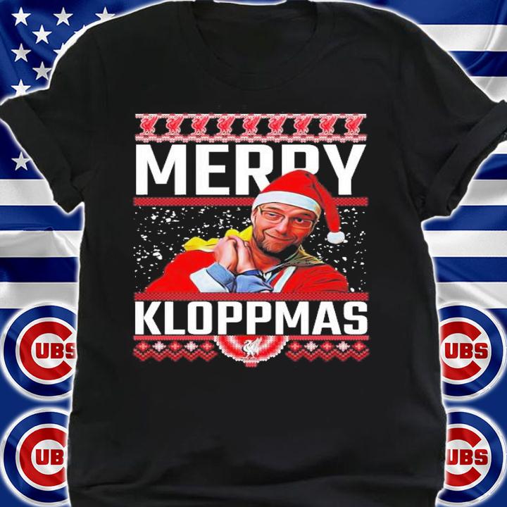 Merry Kloppmas Jurgen Klopp LFC Liverpool Christmas T-Shirt t-shirt