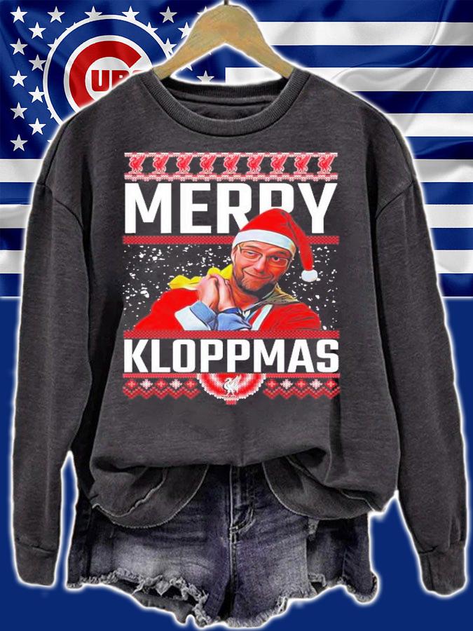 Merry Kloppmas Jurgen Klopp LFC Liverpool Christmas T-Shirt t-shirt