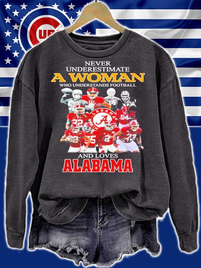 Never underestimate a woman who understands football and loves Alabama Men's shirt t-shirt