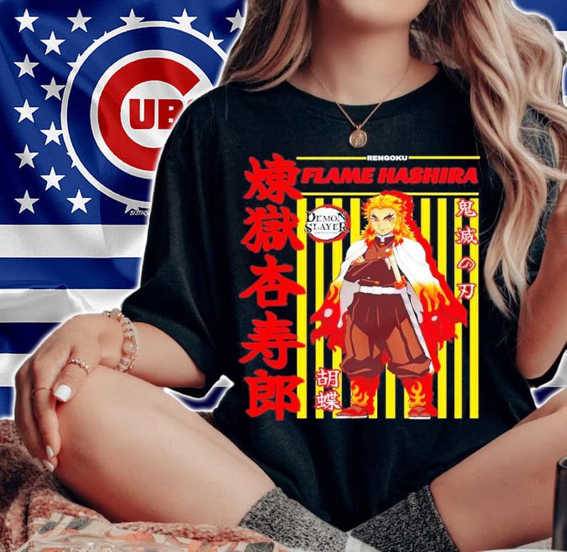 Rengoku Flame Hashira Demon Slayer shirt t-shirt woman shirt