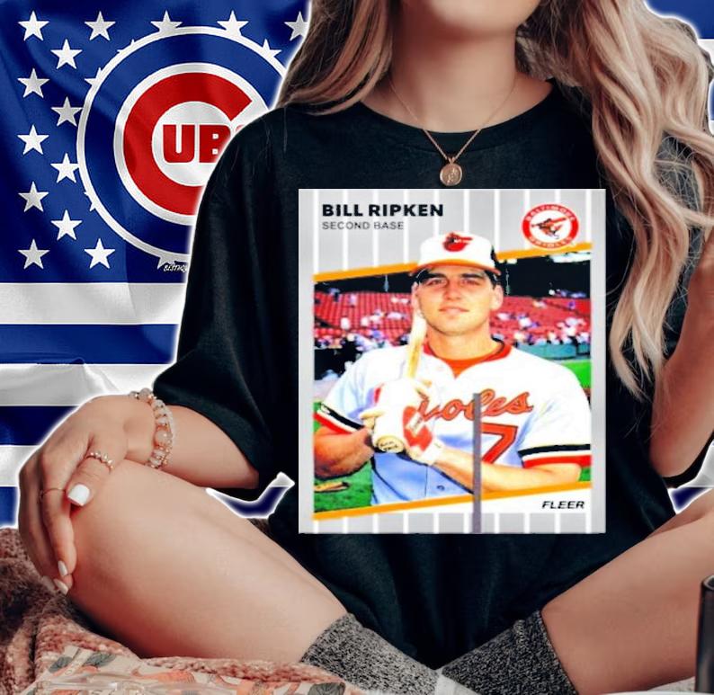 Bill Ripken Second Base Face Card 1989 Fleer T-Shirt t-shirt