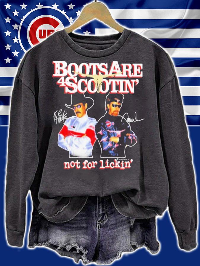 Boots Are 4 Scootin Not For Lickin Teenage Step Dad Threadless T-Shirt t-shirt