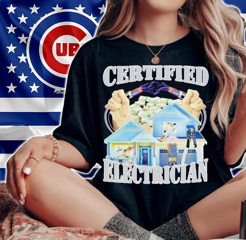 Certified Electrician Shirt t-shirt woman shirt