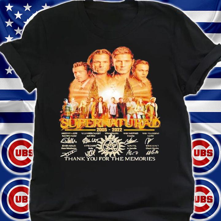 Supernatural 2005 2022 thank you for the memories shirt t-shirt