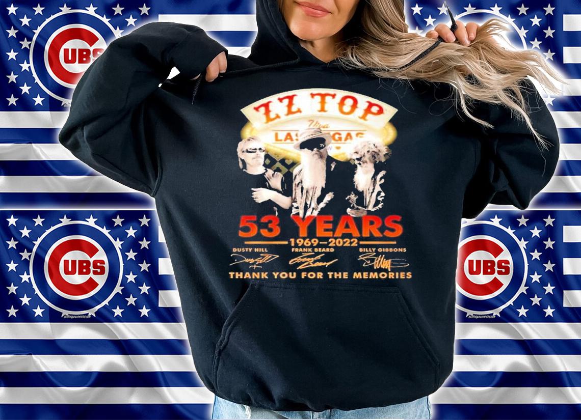 Zz Top 53 years 1969 2022 thank you for the memories shirt t-shirt