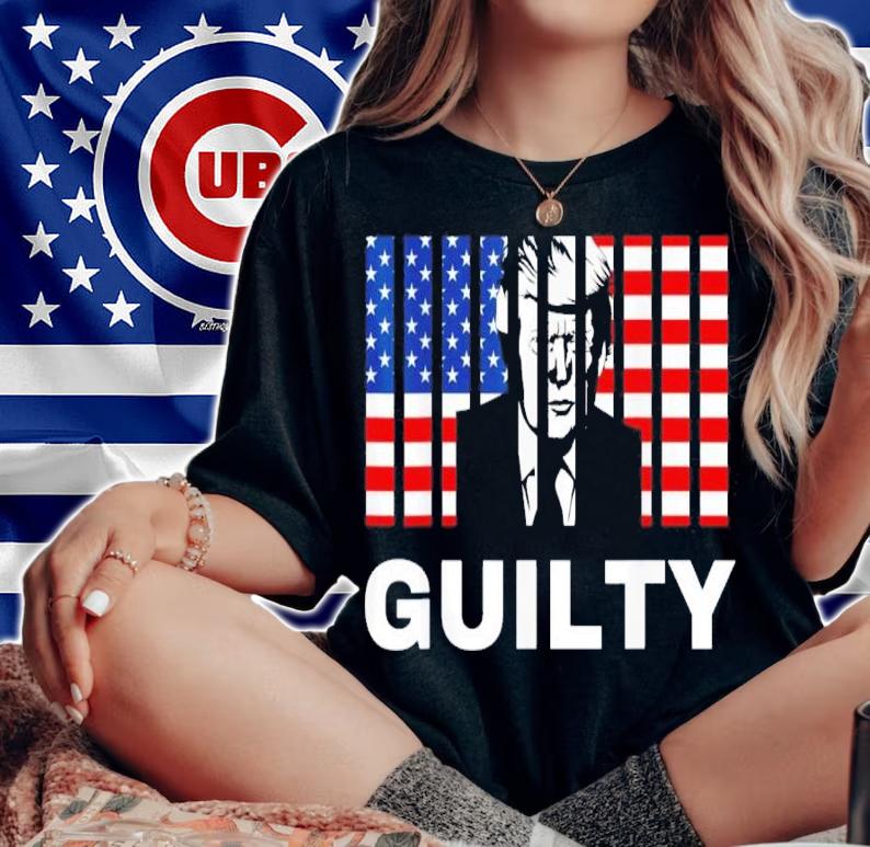 FBI Raids Trump's Mansion Guilty Anti-Trump American Flag Political Shirt t-shirt woman shirt