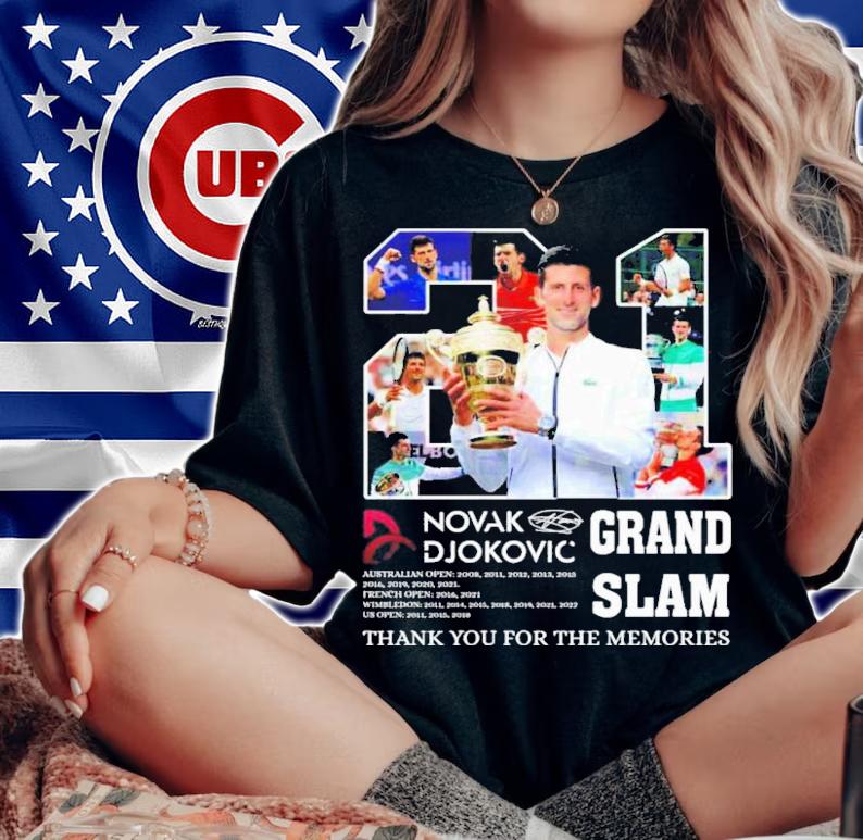 Grand Slam Novak Djokovic 21 Thank You For The Memories T-Shirt t-shirt woman shirt