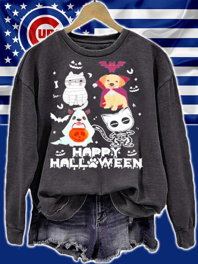 Happy Halloween Pets Cat Boo Halloween Trick Or Treat T-Shirt t-shirt