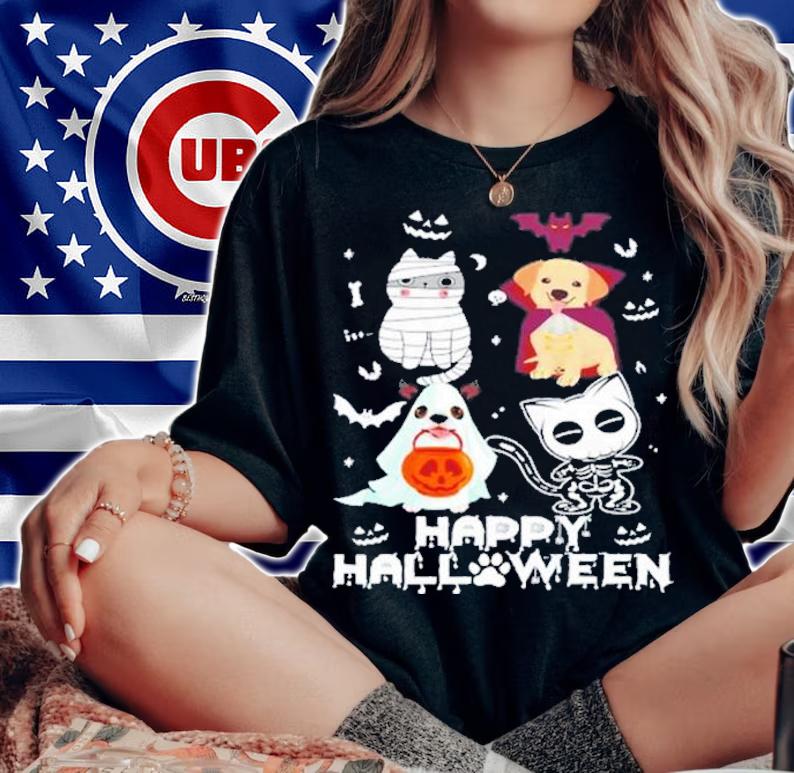 Happy Halloween Pets Cat Boo Halloween Trick Or Treat T-Shirt t-shirt