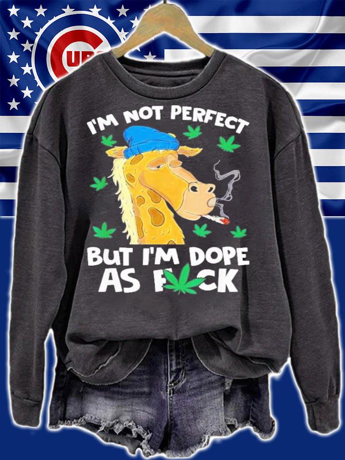 I'm Not Perfect But I'm Dope Giraffes Marijuana Leaf Shirt t-shirt
