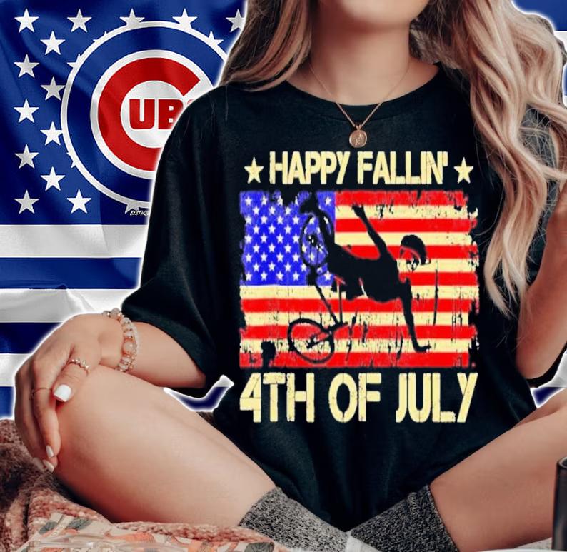 Joe Biden Happy Fallin' Off Bike Biden Bike 4th Of July Shirt t-shirt woman shirt