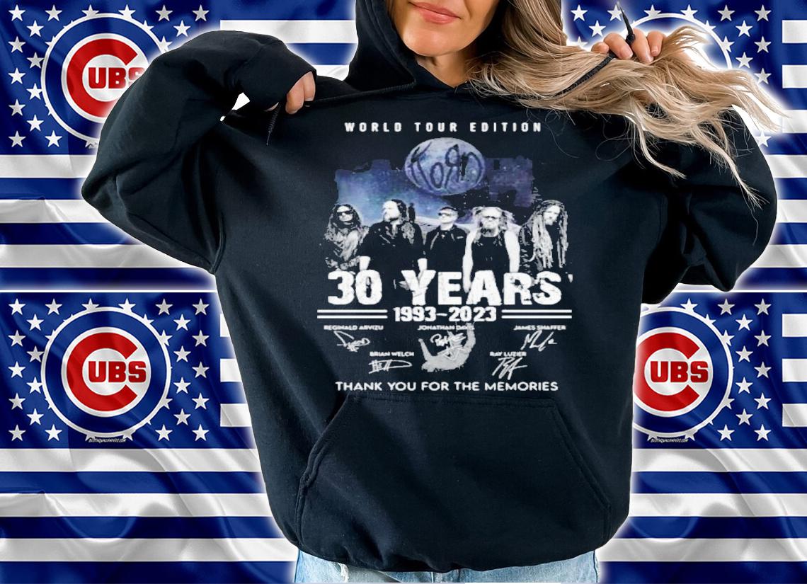 Korn World Tour Edition 30 Years 1993 2023 Signatures Thank You For The Memories Shirt t-shirt