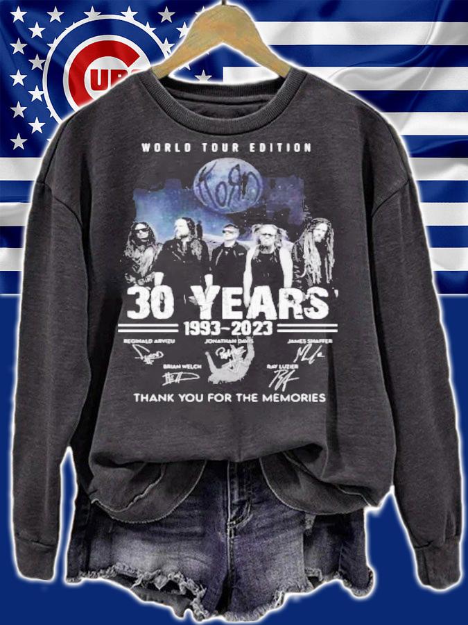 Korn World Tour Edition 30 Years 1993 2023 Signatures Thank You For The Memories Shirt t-shirt