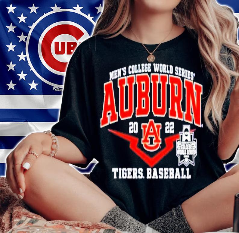 Men's College World Series Auburn Tigers 2022 Baseball CWS Single Team Shirt t-shirt woman shirt