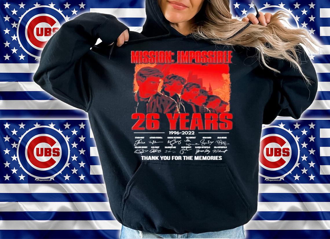 Mission Impossible 26 Years 1996-2022 Signatures Thank You For The Memories T-Shirt t-shirt