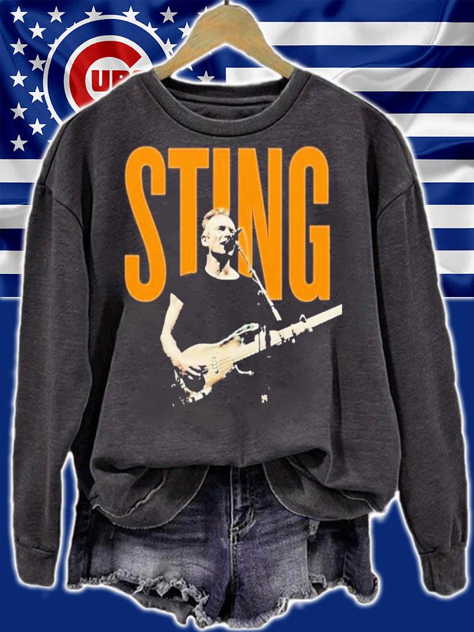 Musician Sting Playing Guitar Vintage T-Shirt t-shirt sweatshirt