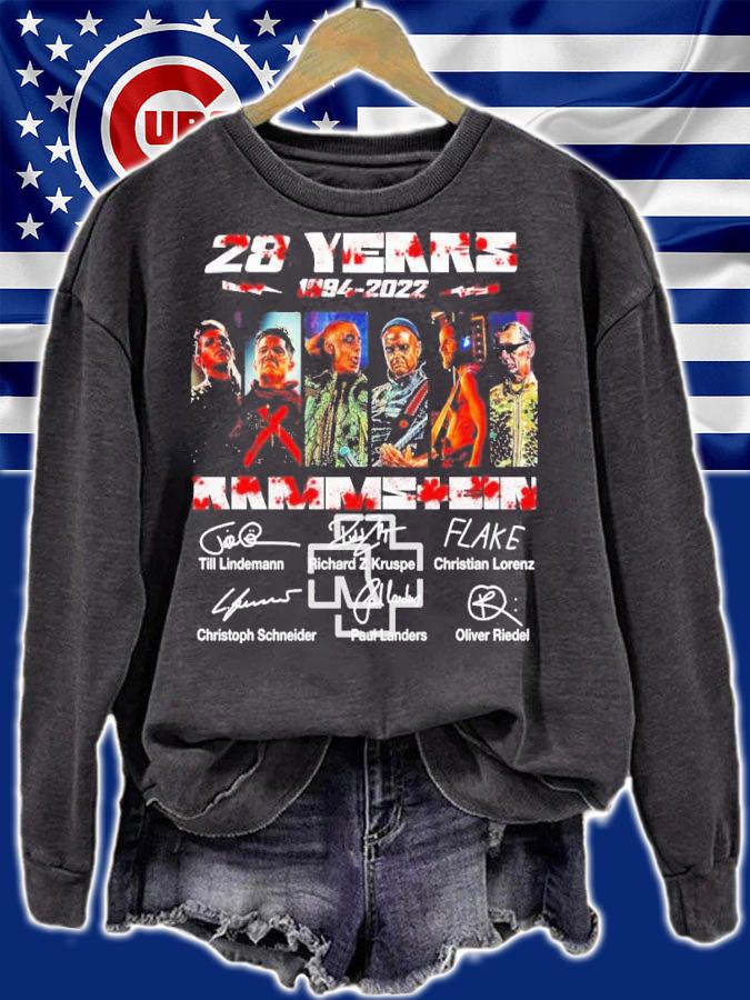 Rammstein 28th Anniversary 1994-2022 Signatures Members Shirt t-shirt