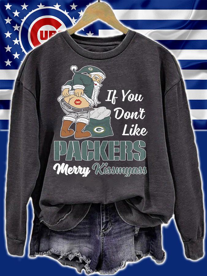 Santa Claus If You Dont Like Green Bay Packers Merry Kissmyass Christmas t-shirt