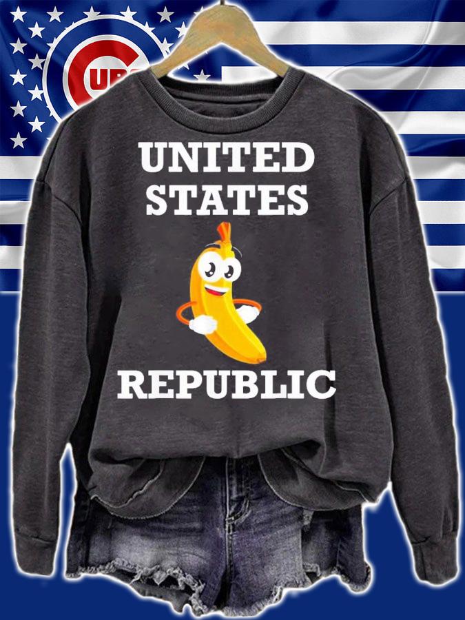 Trump 2024 Banana Biden Republic America Satire Republican T-Shirt t-shirt sweatshirt