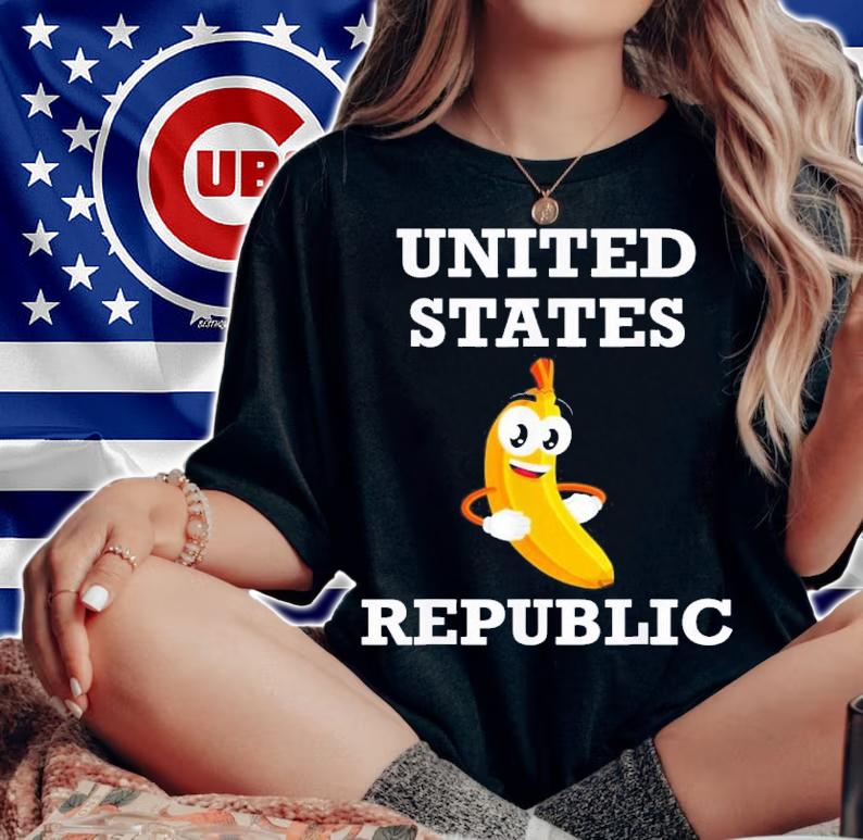 Trump 2024 Banana Biden Republic America Satire Republican T-Shirt t-shirt woman shirt
